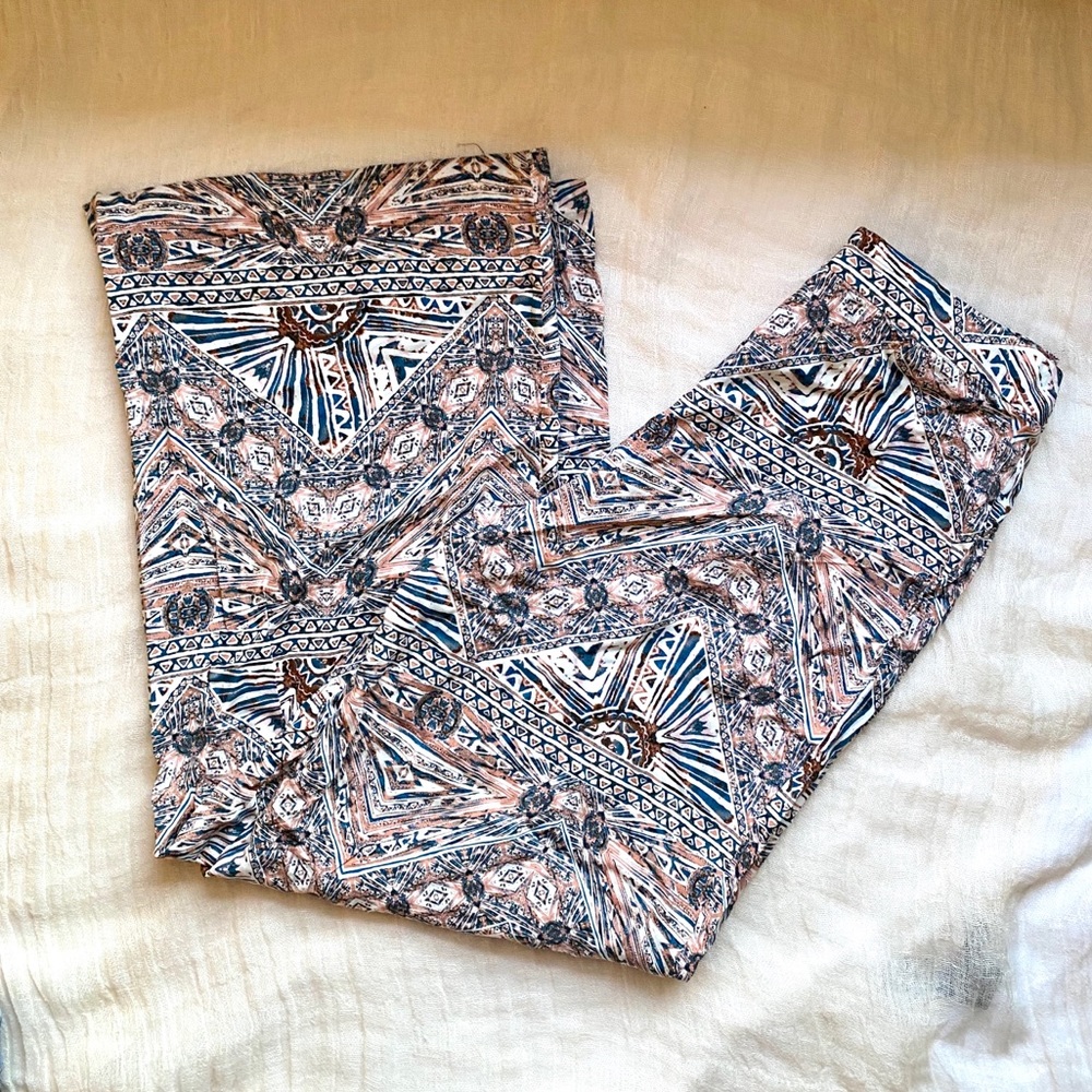 Tribal Pattern Wide Leg Soft Pants Forever 21